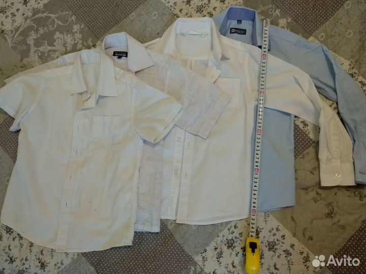 Школьные рубашки водолазки брюки 122-128-134