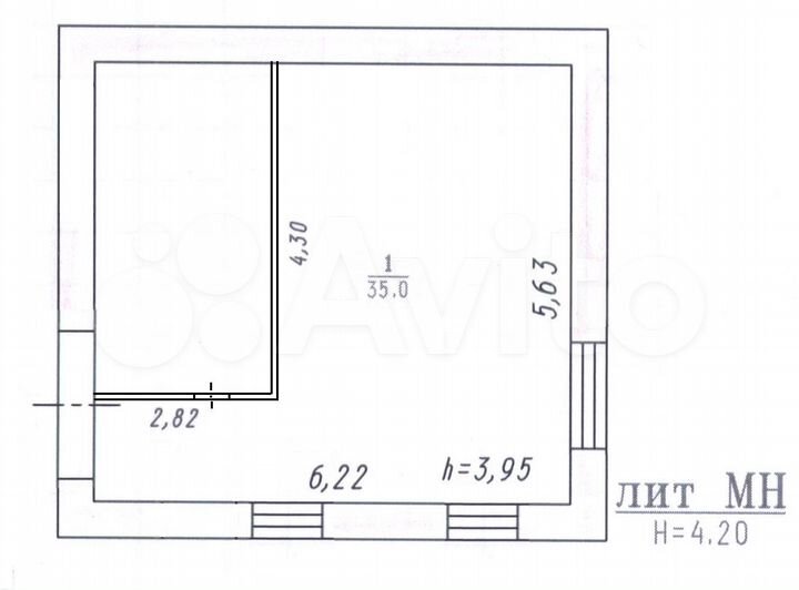 Склад или производство, 35 м²