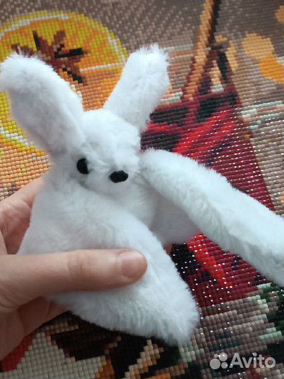 Плюшевая летучая мышь. Ручная работа