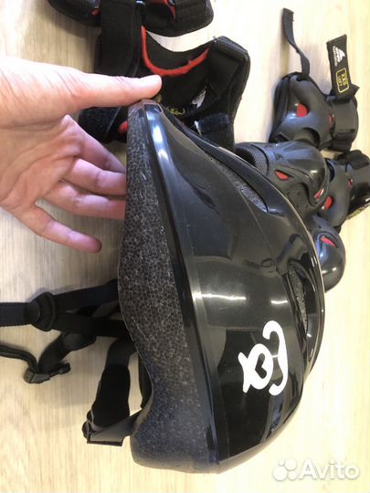 Детский велошлем наколенники налокотники