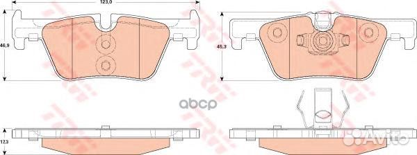 Колодки тормозные дисковые зад GDB1919 TRW