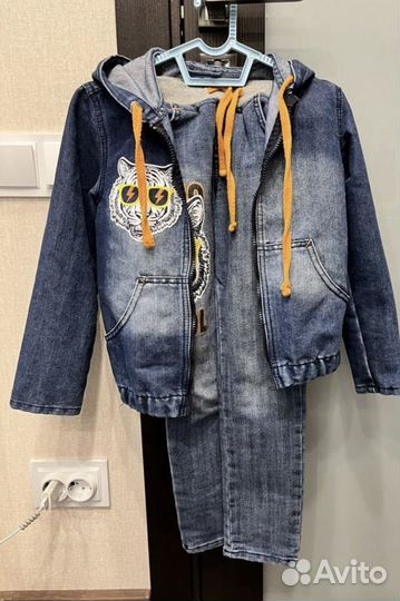 Джинсовый костюм 116-122 размер