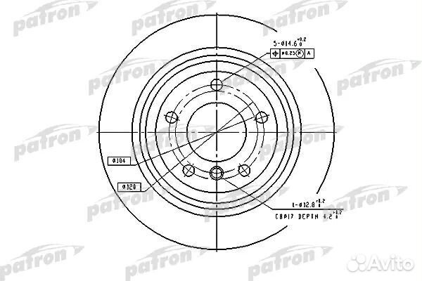 Patron PBD2768 Диск тормозной задн BMW 5 95-03