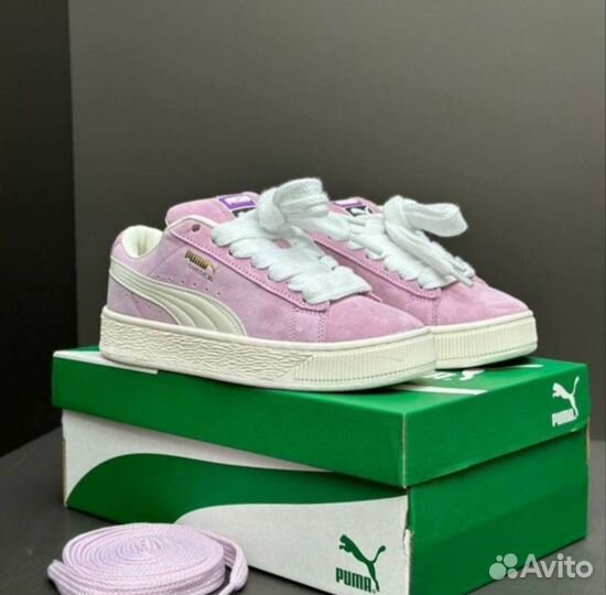 Кроссовки puma suede xl розовые