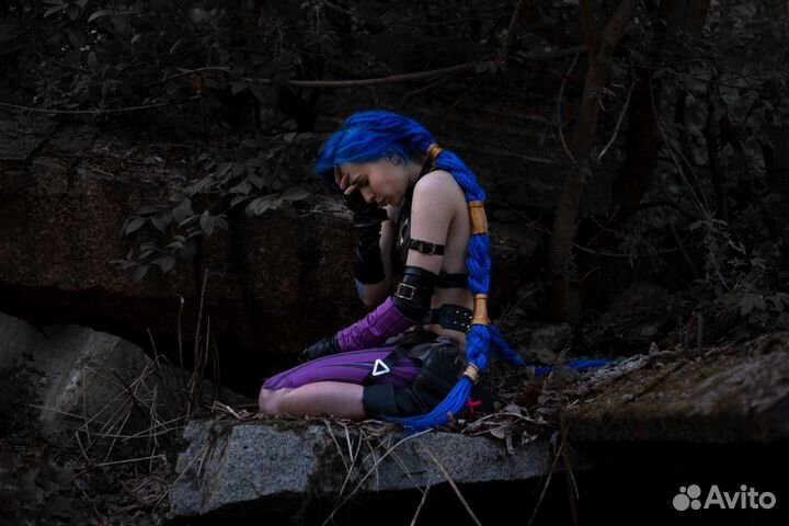 Супер длинные 1метр ДЕ дреды Джинкс из Аркейн