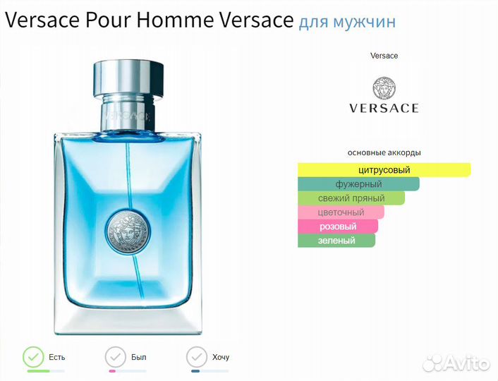 Versace Pour Homme, распив