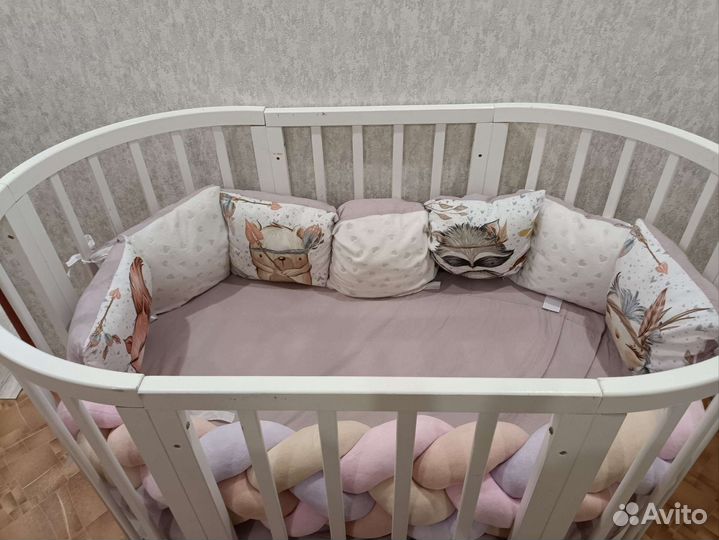 Детская кроватка круглая,овальная