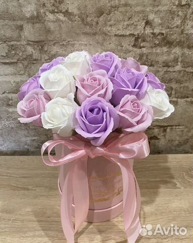 Розы из мыла букеты в коробке