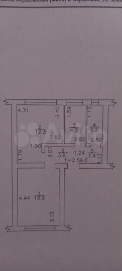 2-к. квартира, 40 м², 1/2 эт.