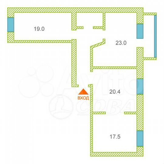 3-к. квартира, 87,5 м², 10/10 эт.