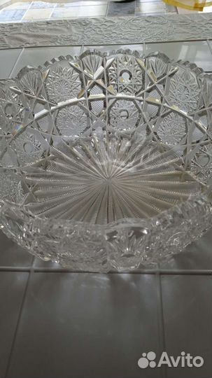 Салатник большой из хрусталя