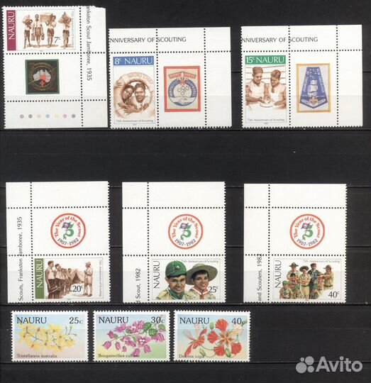 Чистые** марки и блоки Океании(2): Науру