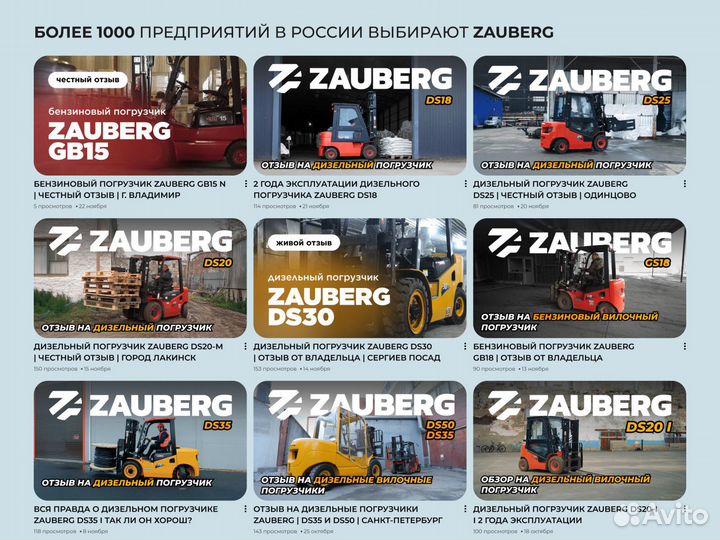 Вилочный погрузчик Zauberg DS15-I, 2024