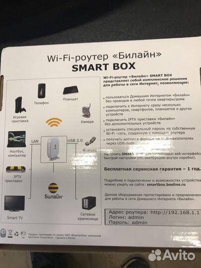 Wi fi роутер smart box в идеальном состоянии