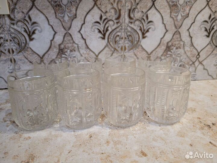 Хрустальные кружки СССР-8 штук