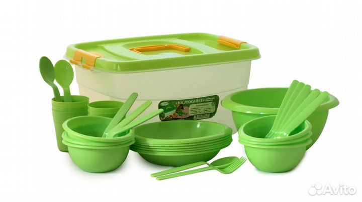 Набор посуды на 6 персон на пикник