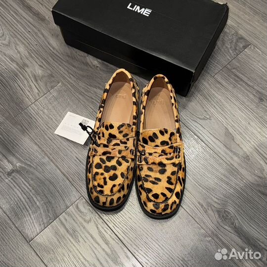 Леопардовые лоферы lime 39