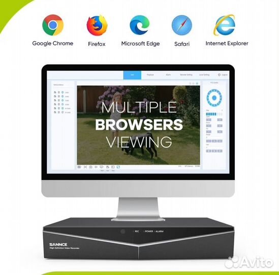 Комплект видеонаблюдения sannce 2mp