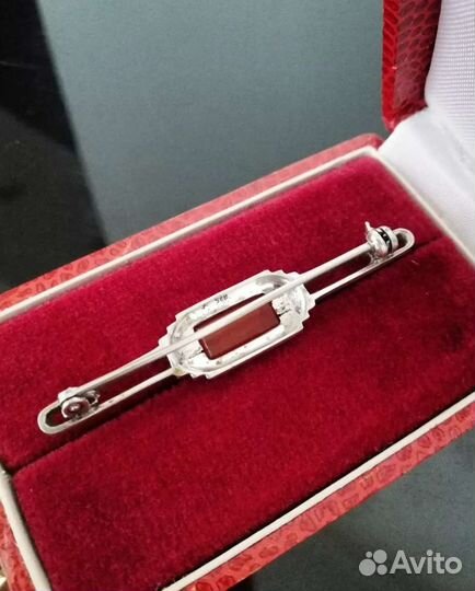 Антикварная брошь Серебро 835 проба