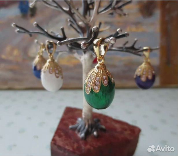 Подвеска 5шт. Стиль Фаберже Яйцо Эмаль Пасхальное