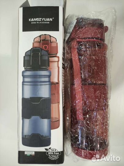 Спортивная фляга шейкер 1 литр из тритана. Новая