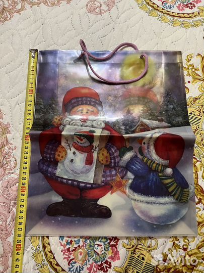 Пакет бумажный Новогодний Новый год Рождество