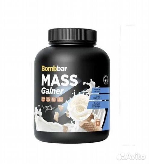 Bombbar, mass Gainer, Гейнер, 2,7 кг все вкусы
