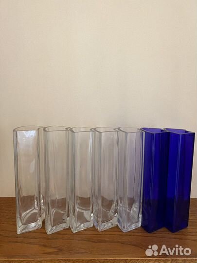 Набор ваз стекло 7 шт фигурные