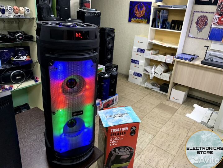 Портативная Колонка ZQS-6210 с Подсветкой v.6