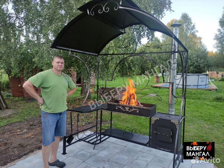 Мангал с крышей