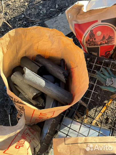 Уголь древесный березовый в мешках