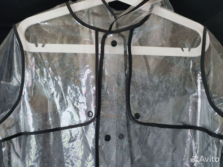 Дождевик прозрачный Дождевик с черной окантовкой