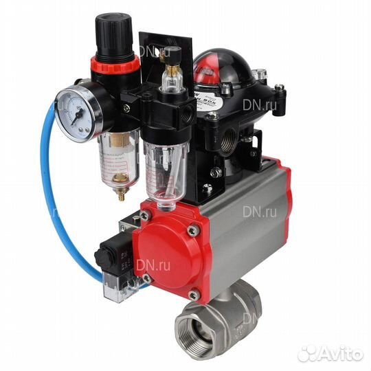 Кран шаровой DN.ru BV3232P(2pc) -FP-T-ISO-H Ду15 Ру63 полнопроходной двухходовой, нержавеющая сталь