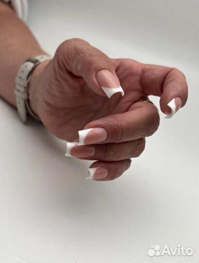 Наращивание ногтей.Выкладной френч