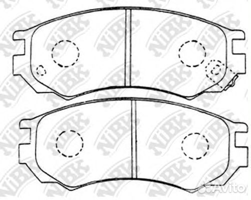 Комплект тормозных колодок PN2268 nibk