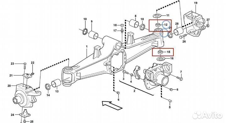124615 Втулка шкворня опора шкворневая