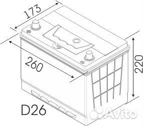 Доставка Акб 75ач Bars Asia Прямая полярность. Гар