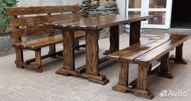 Комплект мебели Стол, Скамья, Лавка