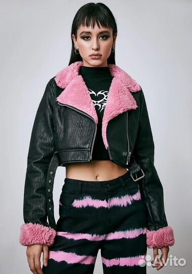Куртка current mood dollskill косуха кожаная шерпа