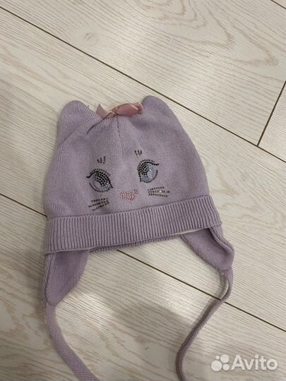 Шапка для девочки демисезонная 44-46