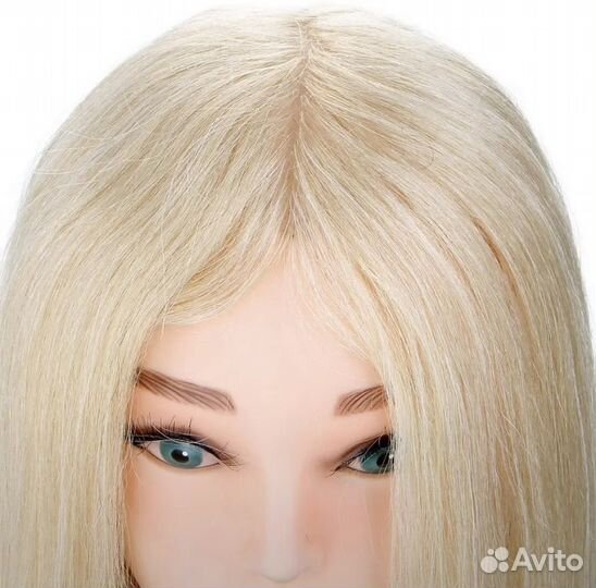 Манекен голова для причесок натуральные волосы