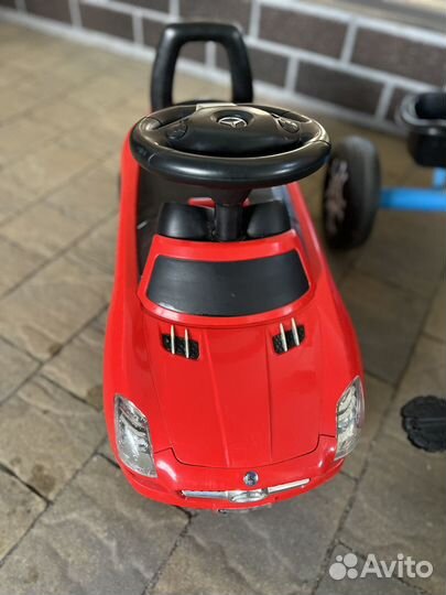 Кубики мягкие 9 штук, машинка толокар