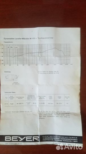 Динамический микрофон М110 Beyerdynamic