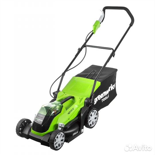 Газонокосилка Greenworks G40LM35k2, 40v, 35 см с А