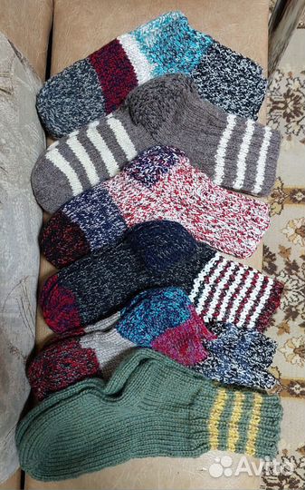 Носки ручной вязки 36-43. Шерсть,ангора, разное