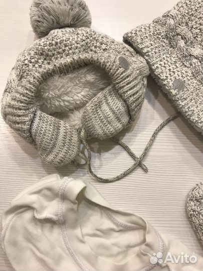 Шапка, снуд, варежки детские