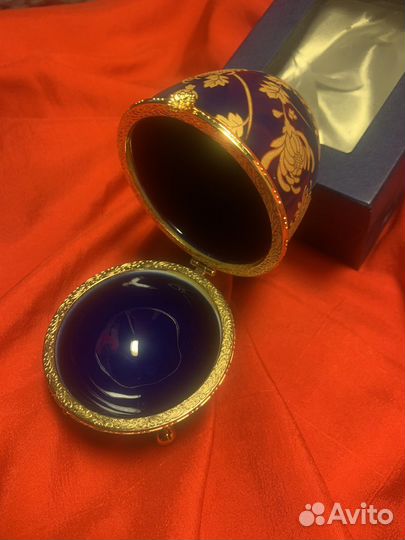 Шкатулка-яйцо Yamasen Япония 24 карата позолота