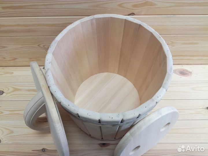 Кадка кедровая с гнетом и крышкой 10 л