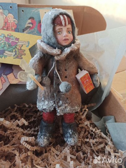 Ватные елочные игрушки