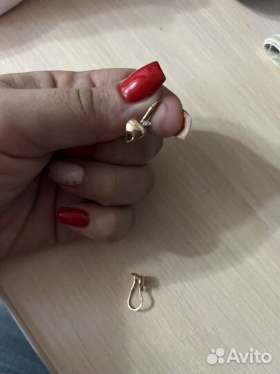 Детские золотые сережки